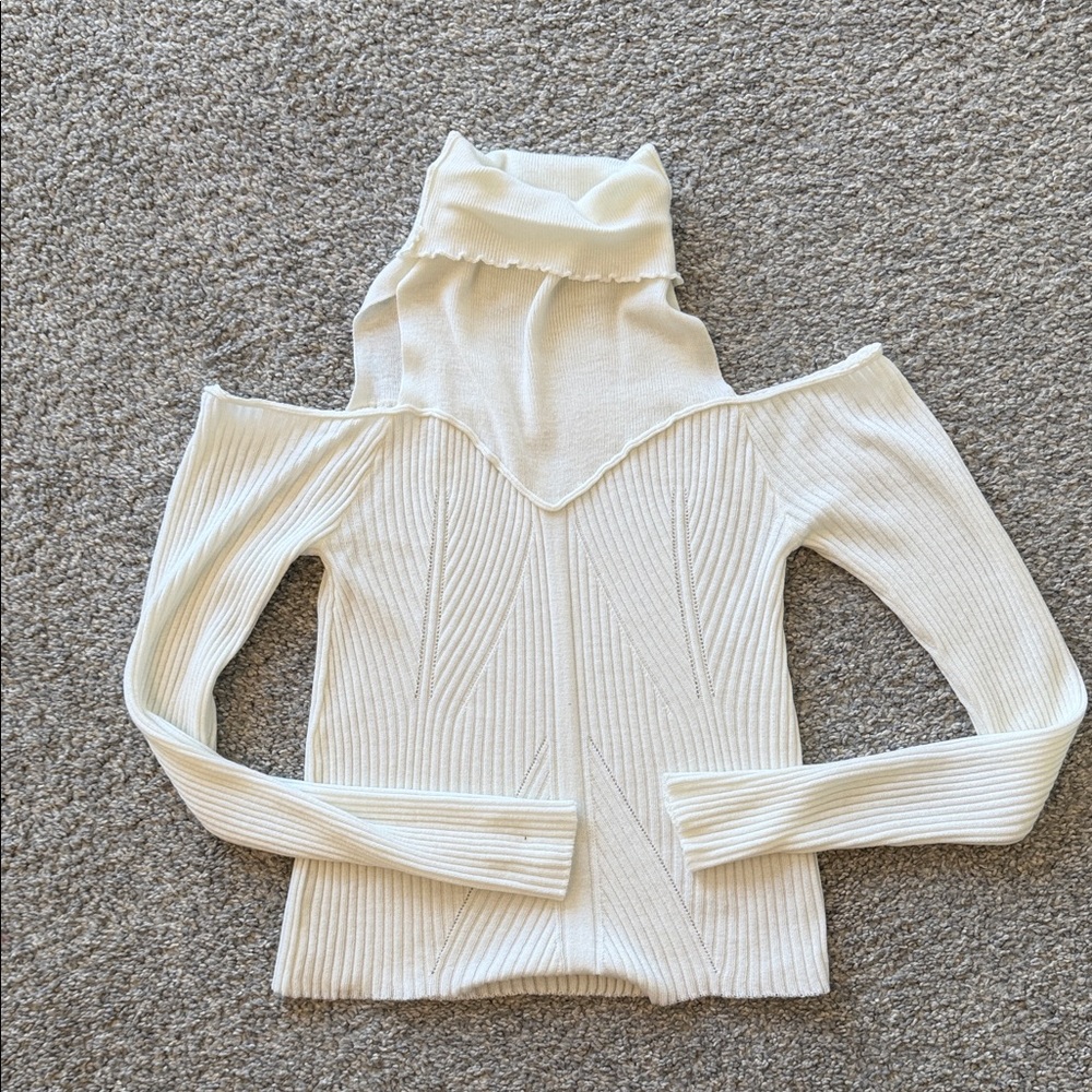 Anthropologie Cream Cowl Neck Sweater